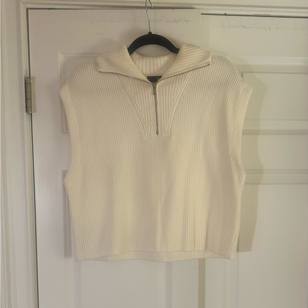 MANGO KNITTED VEST WITH ZIPPER